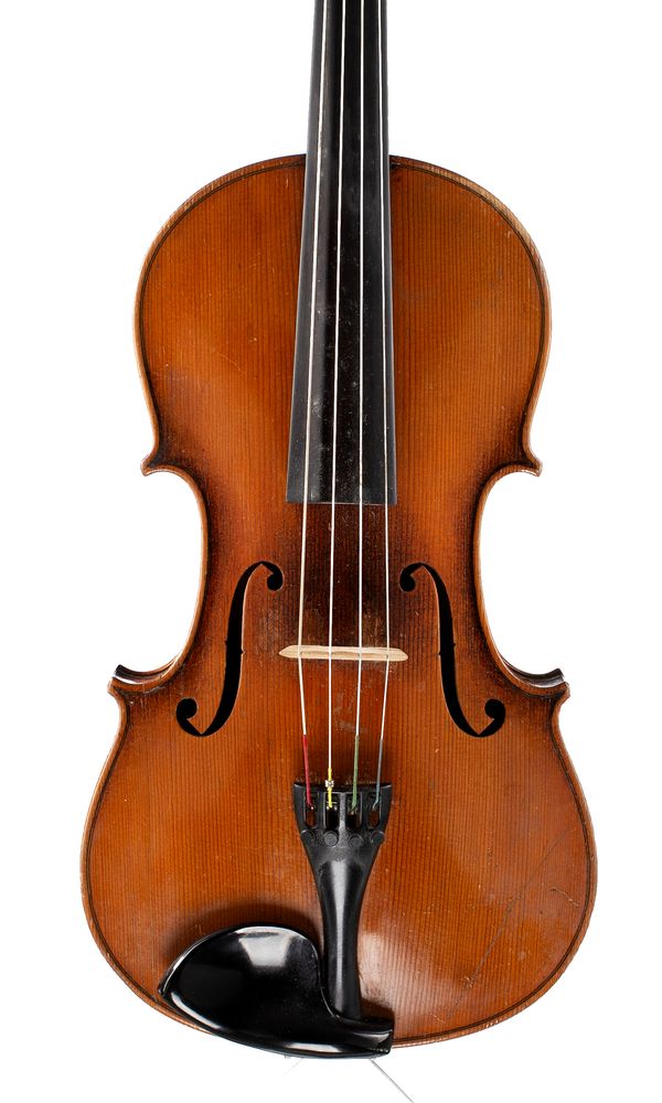 A viola, labelled Antonius Stradivarius