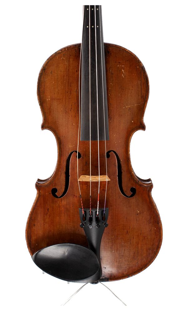 A violin, labelled G. A. Chanot, Manchester 1896