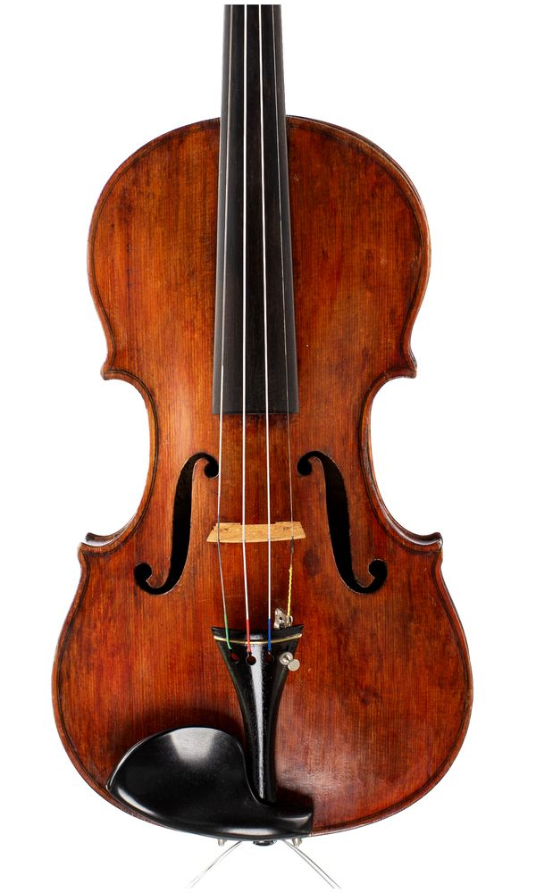 A violin, labelled James Brunskill, Berwick upon Tweed, 1893