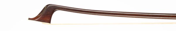 A nickel-mounted cello bow, unbranded