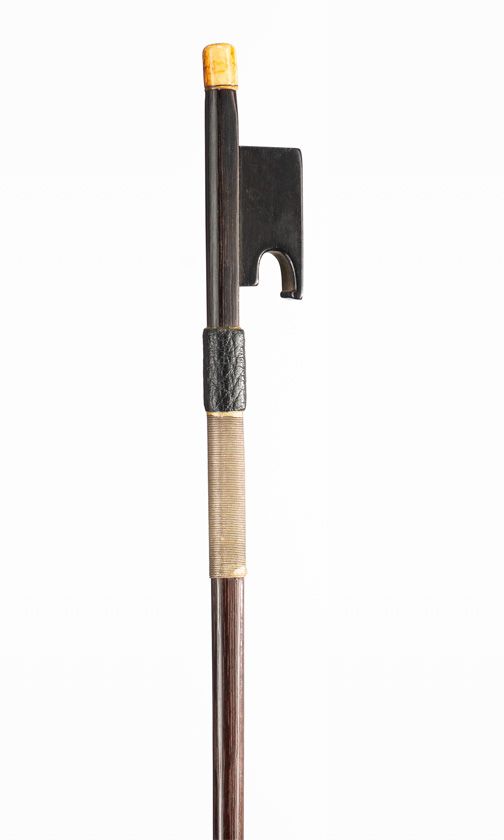 A bone-mounted violin bow, unbranded