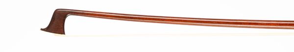 A nickel-mounted violin bow, unbranded