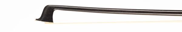 A nickel-mounted violin bow, unbranded