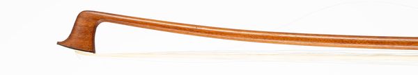 A small sized nickel-mounted violin bow, unbranded