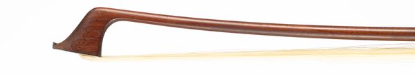 A small-sized silver-mounted cello bow, branded Hill