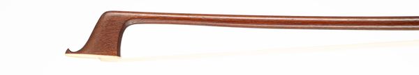 A nickel-mounted cello bow, branded Dodd