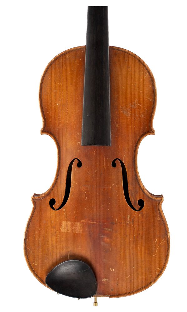 A violin, labelled Joh Stuber