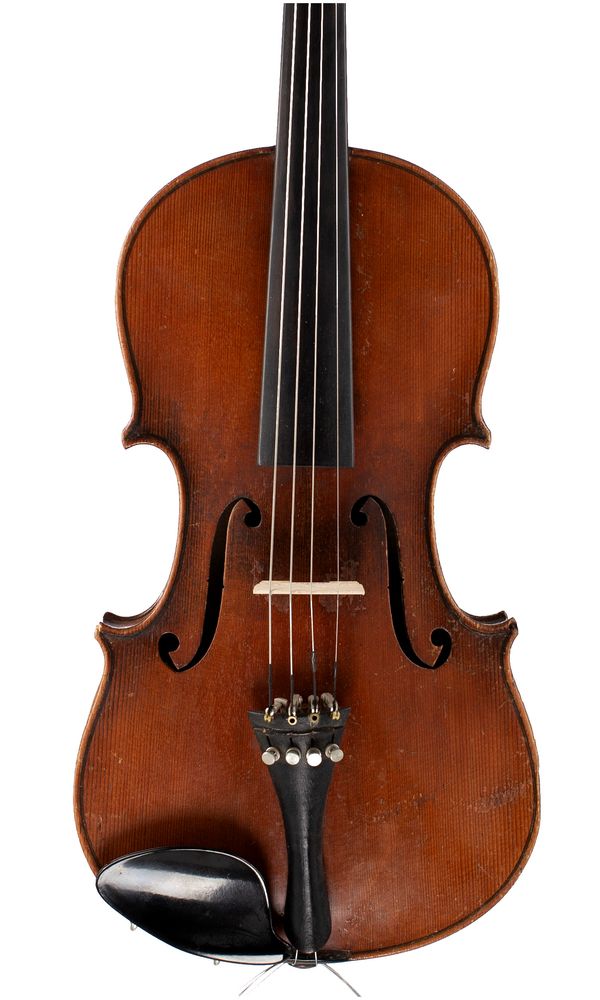 A violin, labelled Josef Guarnerius
