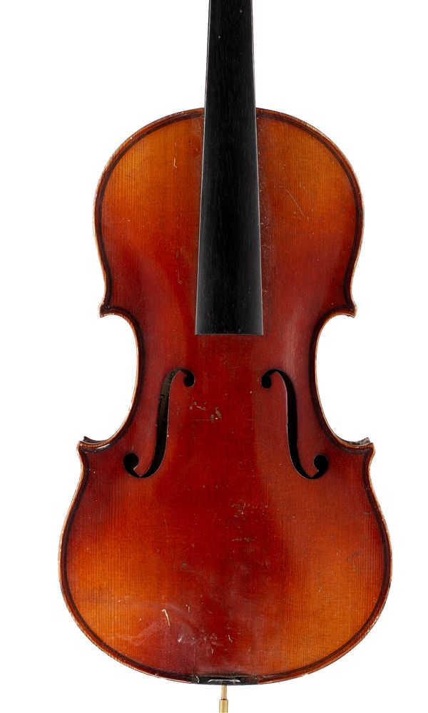 A violin, labelled Antonius Stradiuarius