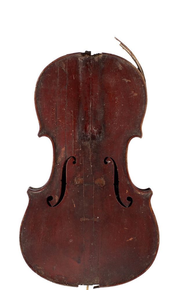 A violin, labelled Walter H. Mayson