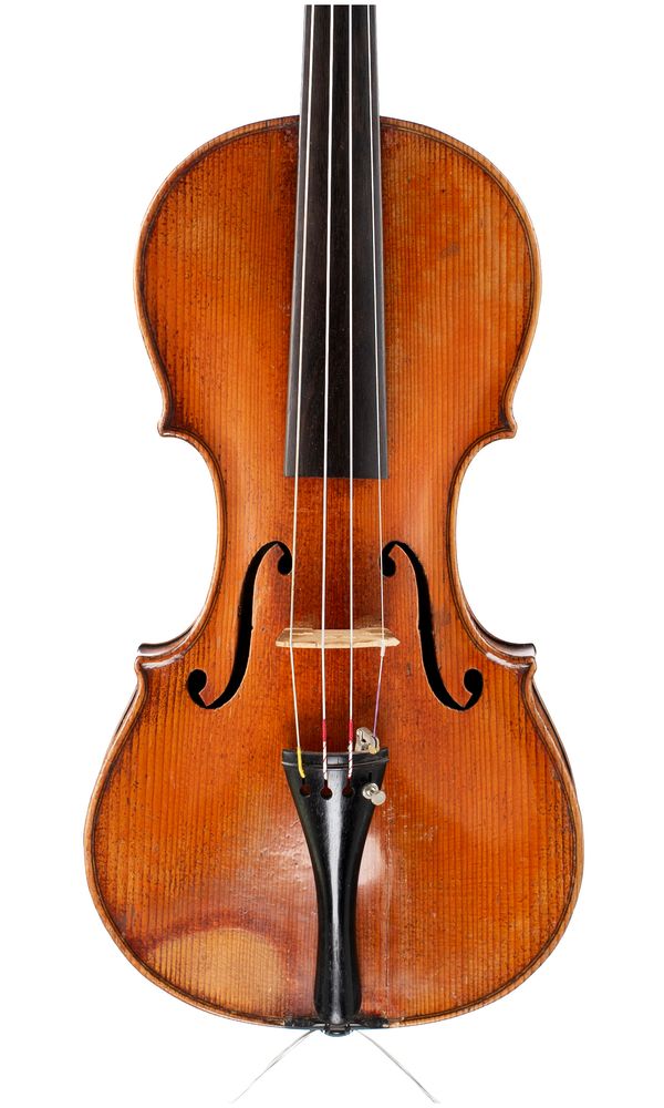 A violin, labelled Heronimus Amati