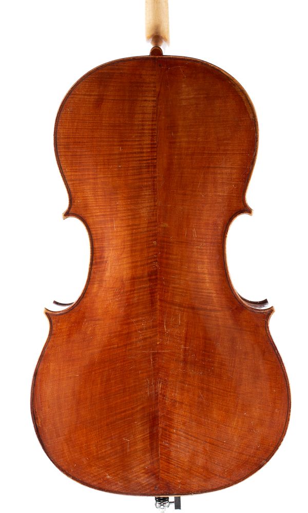A cello by Francois Plumerel, Mirecourt, circa 1830 - back