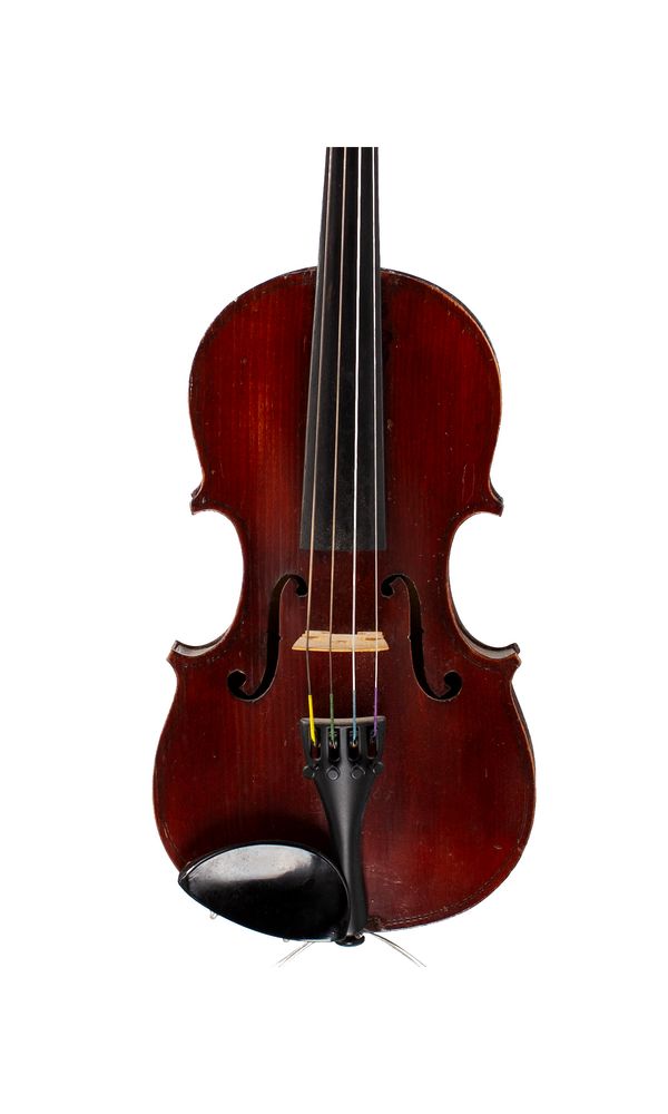 A quarter-sized violin, labelled Mi-Fin