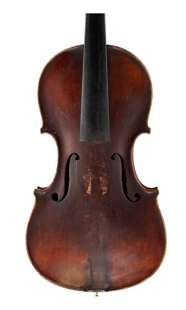A violin, labelled Jacobus Stainer