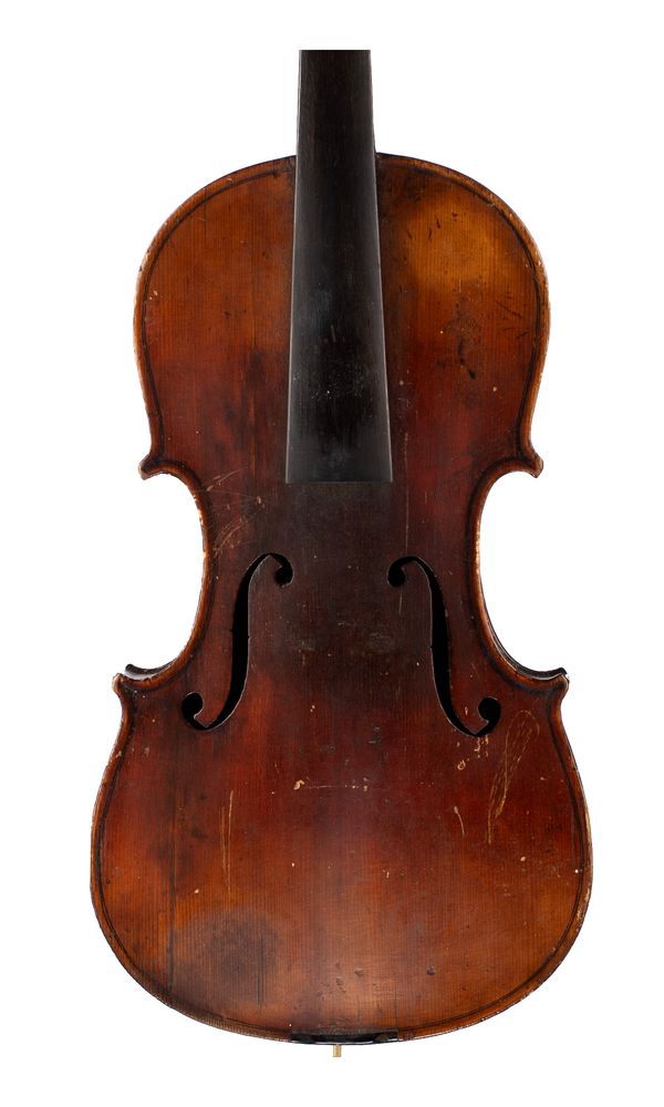 A violin, labelled Antonius...