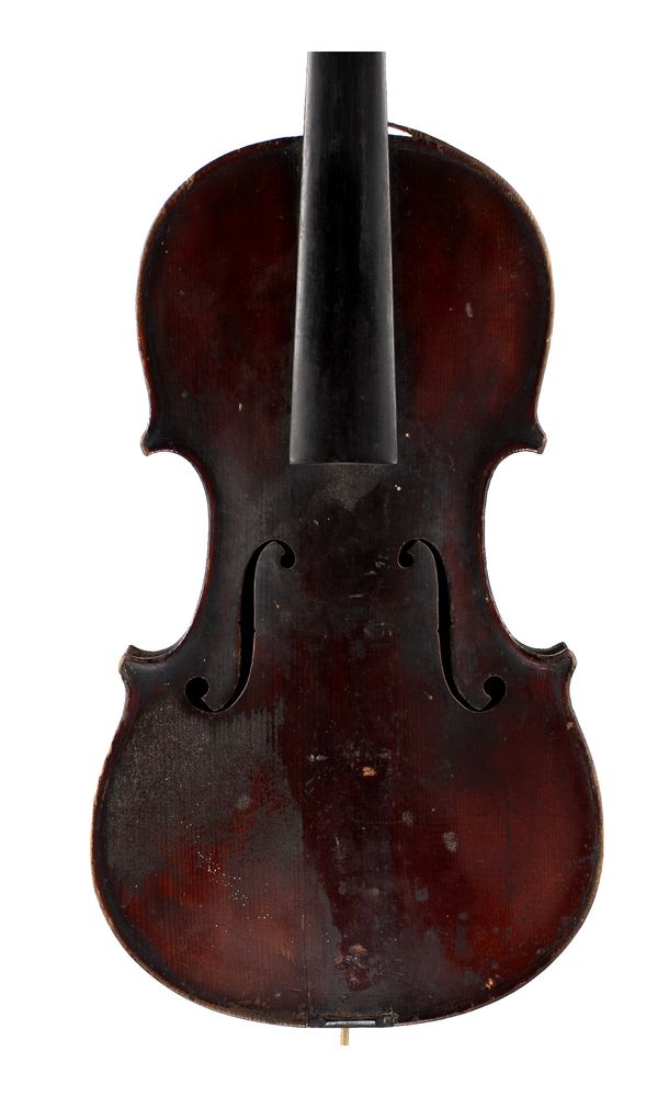 A violin, inscribed Deracy Pere, Paris