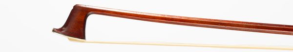 A silver-mounted violin bow, unbranded