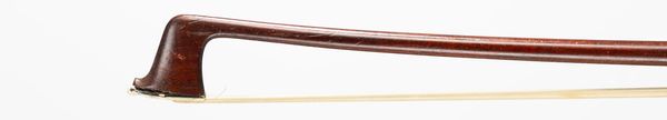 A silver-mounted violin bow, unbranded