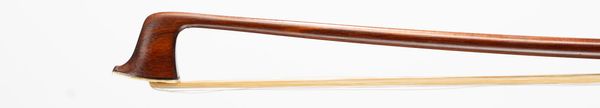 A silver-mounted violin bow, branded W. E. Hill & Sons