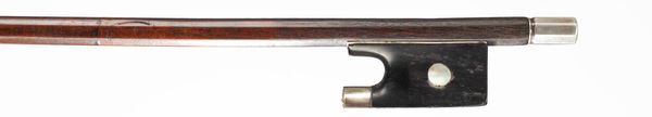 A silver-mounted violin bow, unbranded