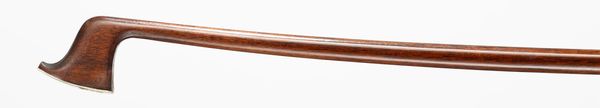 A silver-mounted violin bow, unbranded