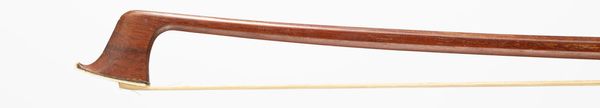 A nickel-mounted viola bow, unbranded