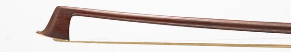 A nickel-mounted violin bow, branded nach Vuill...