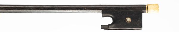 A bone-mounted violin bow, unbranded