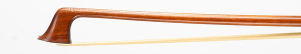 A nickel-mounted violin bow, unbranded