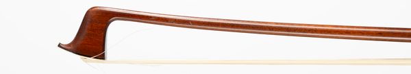 A nickel-mounted violin bow, unbranded