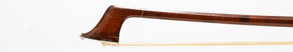 A nickel-mounted cello bow, unbranded