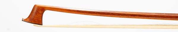 A nickel-mounted violin bow, unbranded