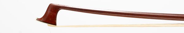 A nickel-mounted violin bow, unbranded