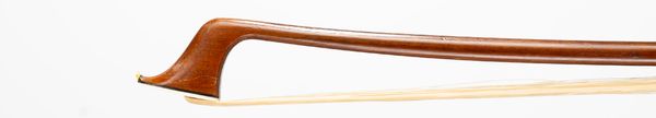 A nickel-mounted cello bow, unbranded