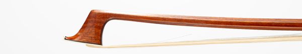 A silver-mounted cello bow, unbranded