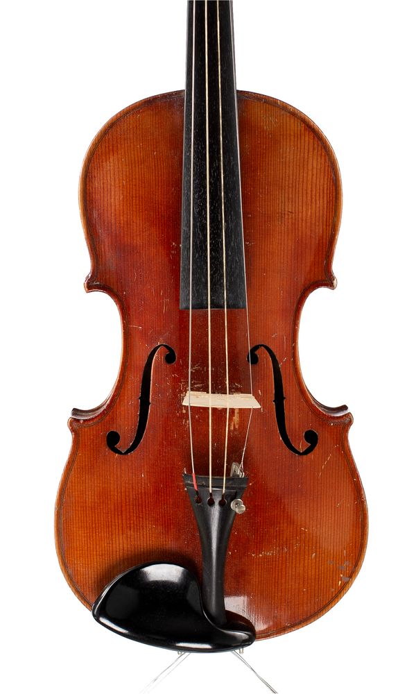 A violin, labelled Antonius Stradiuarius