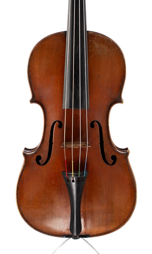 A viola, labelled Antonius Stradivarius