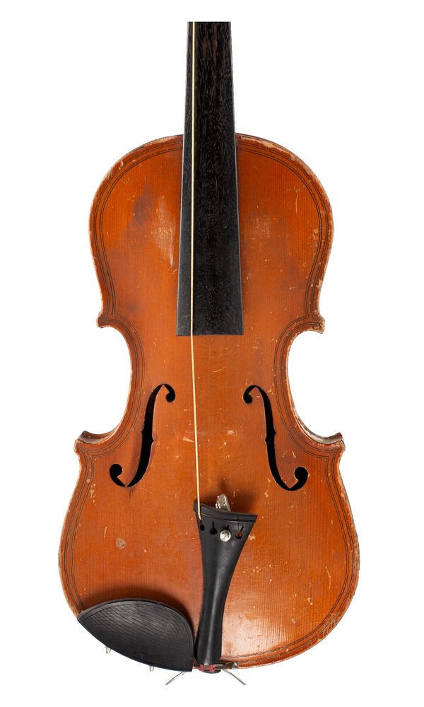 A three-quarter sized violin, labelled Giovan paolo Maggini