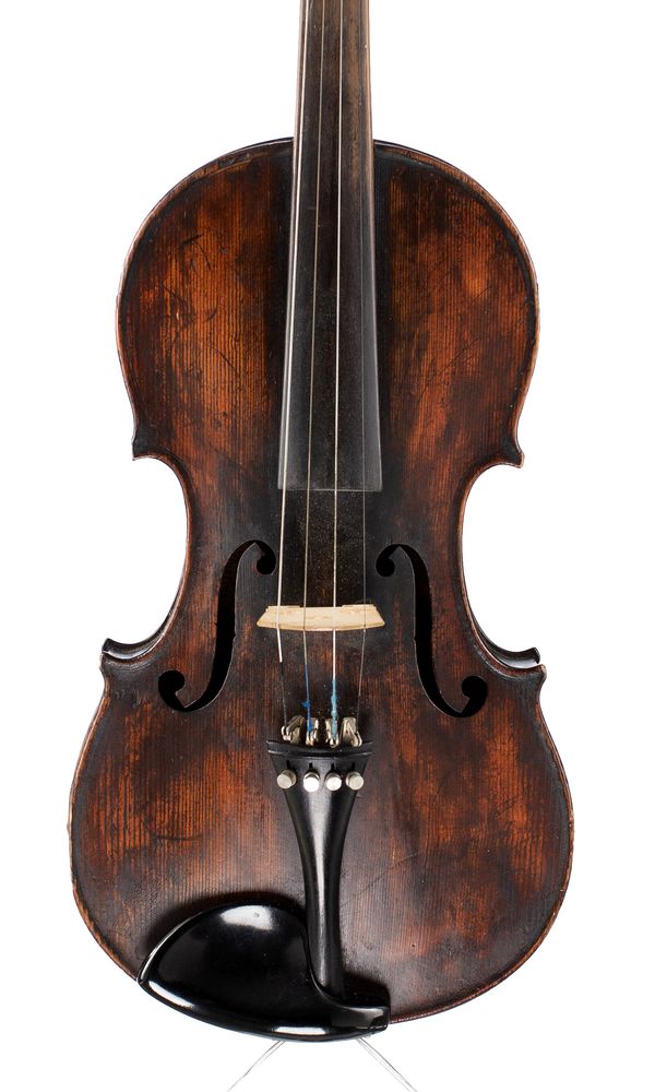 A violin, labelled Antonius Stradiuarius