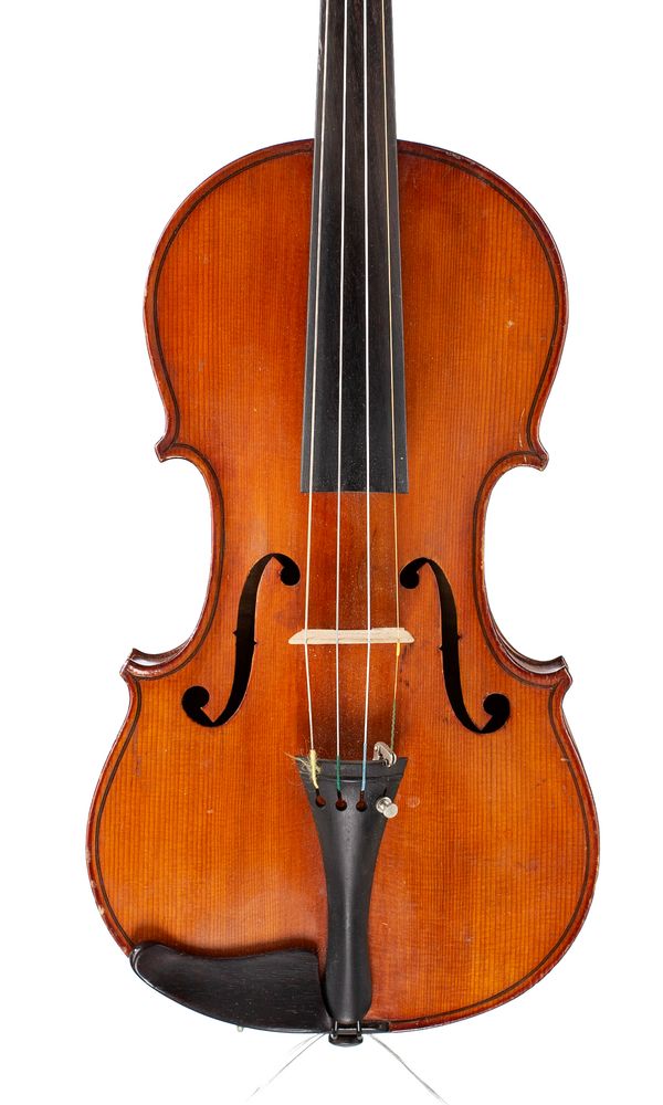 A violin, labelled Antonius Stradiuarius