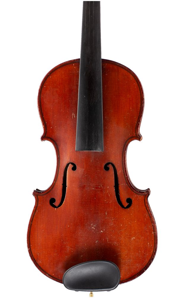 A three-quarter sized violin, unlabelled
