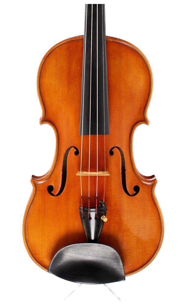 A violin, labelled Ludwig Hofer