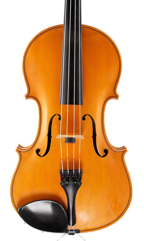 A viola, labelled L. A Perry