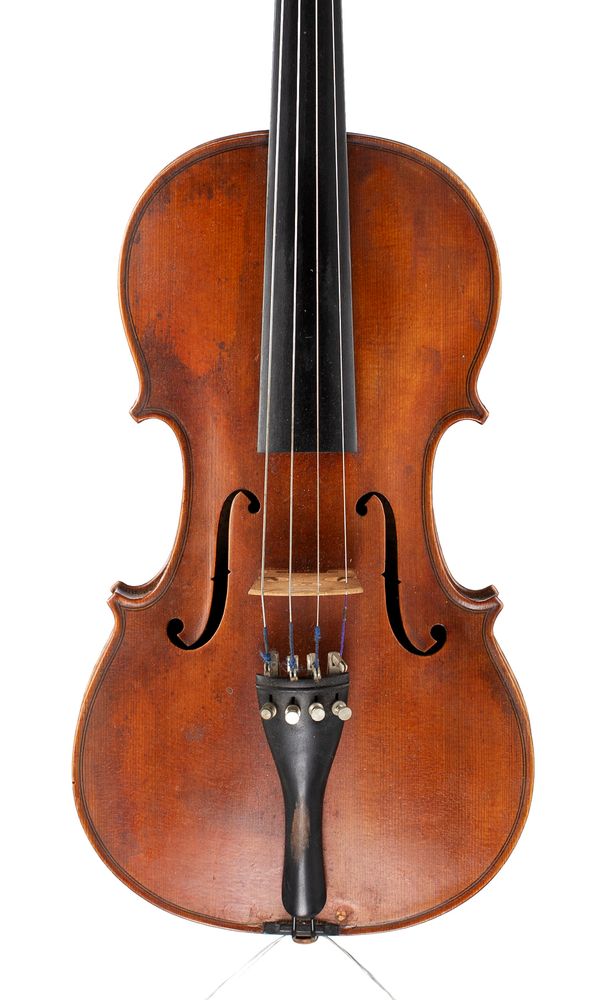 A violin, labelled T. J. Bellingham