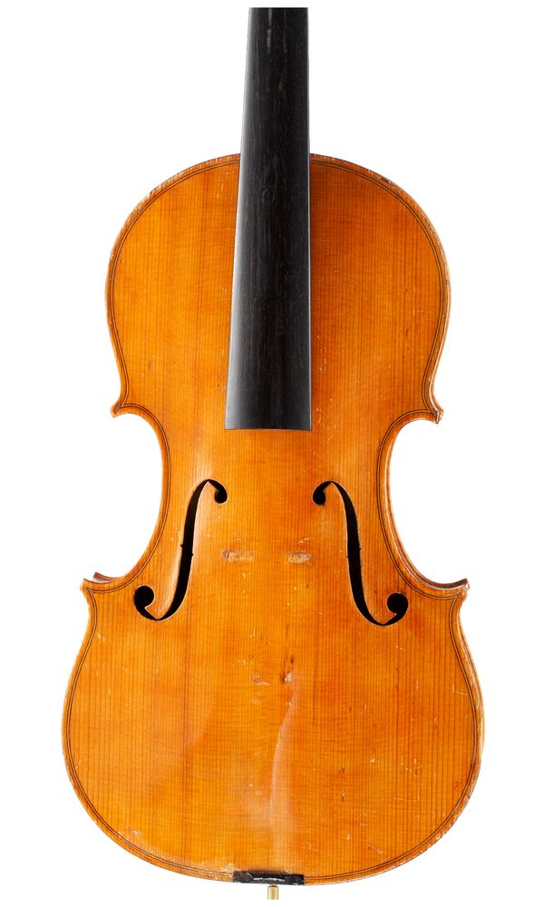 A violin, labelled James Steele