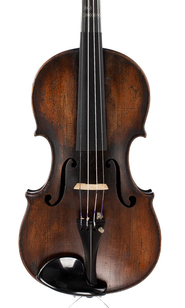 A violin, labelled Antonius Stradiuarius