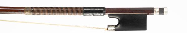 A silver-mounted violin bow, branded Dodd