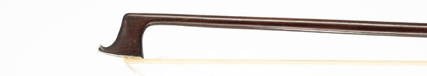 A nickel-mounted violin bow, unbranded