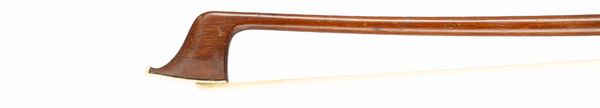 A nickel-mounted cello bow, unbranded