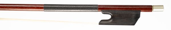 A nickel-mounted baroque violin/viol bow, unbranded